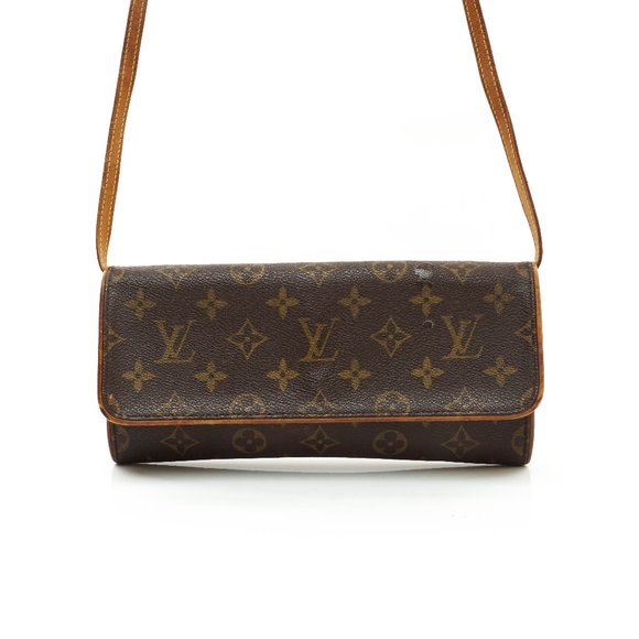 Auth Louis Vuitton Pochette Twin Gm #8467L14